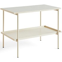 Rebar Side Table 75×44 см, каркас Alabaster / бежевый мрамор