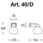 40/D QUARANTA Aldo Bernardi настенный накладной светильник