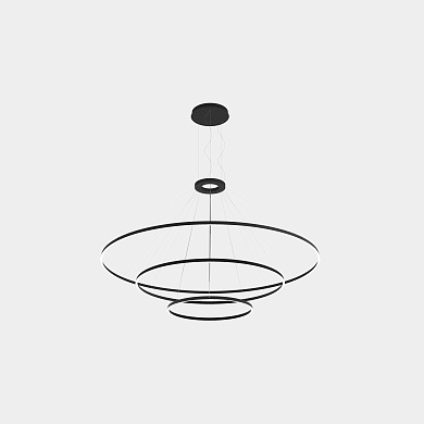 CS4H-00A9AZDU05 подвесной светильник Leds C4 Circular Downward 3 Rings (ø2000 ø1200 ø600) черный
