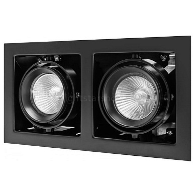 встраиваемый потолочный светильник двойной черный