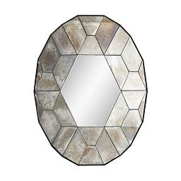 4727 Arteriors Callen зеркало восьмигранной формы с рамой из светлого металла