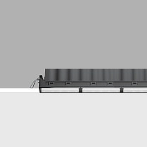 Laser Blade XS Minimal section 15 LEDs - Wall Washer 28.4W 855lm - 2700K - CRI 90 - DALI-2 - Colour: Black