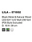 671602 LILA Novaluce светильник LED E27 1x12W IP20