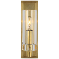 Sonnet Petite Single Sconce антично-патинированная латунь с прозрачным стеклом