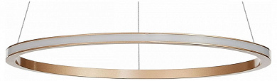 подвесной светильник с одним кольцом на тросах золотого оттенка