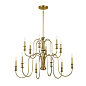 Karthe 12 Light Chandelier Natural Brass люстра 52472NBR Kichler — фото 7