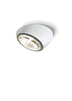 потолочный светильник белого цвета с хромированной вставкой