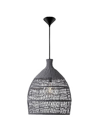 9586702 Nova Luce Destin подвесной светильник с абажуром из черной металлической сетки и узким горлом
