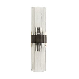 44753 Arteriors Hazel настенный светильник бра цилиндрический с белым плафоном и тёмной вставкой по центру