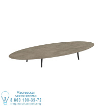STYLETTO НИЗКИЙ СТОЛ ДЛЯ ГОСТИНОЙ 320X140CM АЛЮМИНИЕВЫЕ НОЖКИ АНТРАЦИТОВАЯ КЕРАМИЧЕСКАЯ СТОЛ TERRA SABBIA Royal Botania