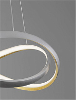 Dimmable by Remote Control Silver & Gold Aluminium & Acrylic LED 40 Watt 220-240 Volt 2033Lm IP20 2700-3500-5000K CCT by Remote Control D: 50 H: 120 cm