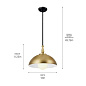 Fira 1 Light Pendant Natural Brass and Black подвесной светильник 52476NBR Kichler — фото 11