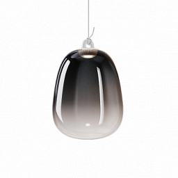21813 4330 Lodes Oblò SP L LED подвес из выдувного стекла дымчатый
