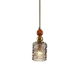 Подвесной светильник Villari Lolite Clotilde - Оранжевый и Прозрачный