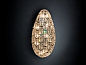 ARABESQUE EGG 90 Настенный светильник из нержавеющей стали с кристаллами VGnewtrend — фото 1