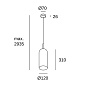 00-8107-DN-14 подвесной светильник Leds C4 Glam 310mm — фото 1