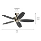 52" Renew Fan Brushed Stainless Steel люстра-вентилятор 330160BSS Kichler — фото 7
