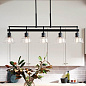 Eastmont 5 Light Linear Chandelier Black  and Walnut Wood люстра 52404BK Kichler — фото 5