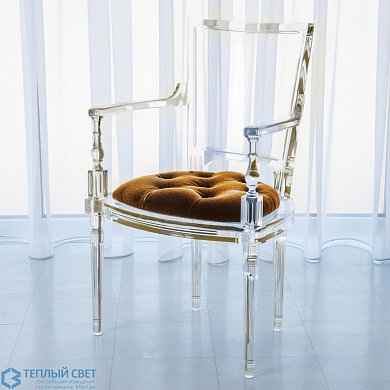Marilyn Acrylic Arm Chair-Brown Sugar Global Views кресло