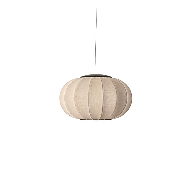 KWO45 SS LED Knit-Wit Made By Hand Подвесной светильник с овальным абажуром песочного цвета с LED
