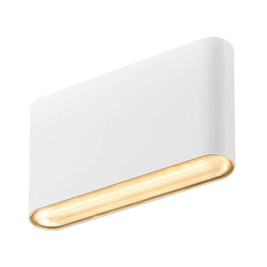 настенный светильник овальный белый с золотистым отражателем
