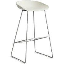 About A Stool AAS 38 High, сиденье H75 см, основание нержавеющая сталь / сиденье полипропилен, кремовый меланж