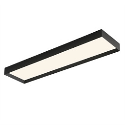 P3759120N ACB Iluminacion Munich прямоугольный потолочный светильник чёрного цвета с белым рассеивателем