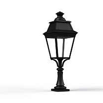 Avenue 3 N° 5; Clear glass Built-in LED 3000°K warm white 35W; Dark black