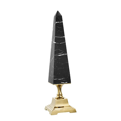 110786 Obelisk Layford L gold finish black marble  декор Eichholtz