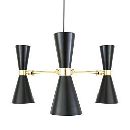 MLF206 Mullan Lighting Cairo потолочная трёхрожковая люстра с двойными конусными плафонами