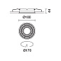 QS51 Blade R downlight iGuzzini Frame Ø 170 - Flood beam - LED