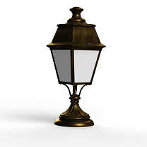 Avenue 4 N° 6; Opal PMMA Built-in LED 3000°K warm white 35W; Gold patina