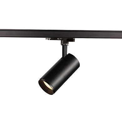 трековый светильник черного цвета с LED для трека трехфазного шинопровода 3phase Eutrac