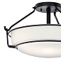 Alkire 16.5" 3 Light Semi Flush Black потолочный светильник 44085BK Kichler — фото 4