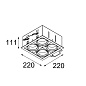 Mini multiple for 4x LED GE встраиваемый в потолок светильник Modular