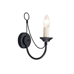 CB1-BLACK Elstead Carisbrooke настенное бра классического стиля с изогнутым кронштейном и открытой лампой