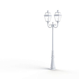 149007001 Roger Pradier Place Des Vosges двойной фонарный столб белого цвета с прозрачными плафонами