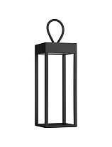 Sandy Black Aluminium LED 4Watt 3.7Volt 223 Lm 3000K IP54 Switch On/Off USB Wire L:12 W:12 H:31 cm