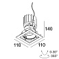 iMAX II SQUARE ADJUSTABLE MP 92718 W белый Delta Light Встраиваемый поворотный потолочный светильник — фото 1