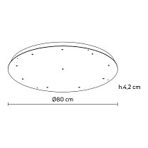 SR010LBINT, Ø800 мм, высота 42 мм, до 10 подвесов, белый