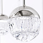 HL 6-1662/10 nickel/499 Rectangular pendant lamp BALL, nickel, with silver textile cable and clear line-cut crystal glass Orion — фото 1