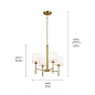 Ali 20" 4 Light Chandelier Brushed Natural Brass люстра 52504BNB Kichler — фото 10