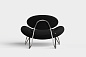 Meadow lounge chair Hallingdal 180/Brushed steel Woud, кресло
