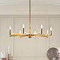 Erzo 8 Light Chandelier Natural Brass люстра 43857NBR Kichler — фото 5