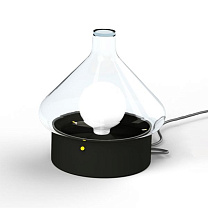La Hutte N° 1; Clear glass E27 23W Plug; Black grey