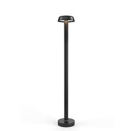 Flos Belvedere садовый боллард чёрного оттенка с цилиндрическим плафоном