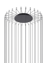 Потолочная розетка Radial System Lodes, черный матовый ral 9005