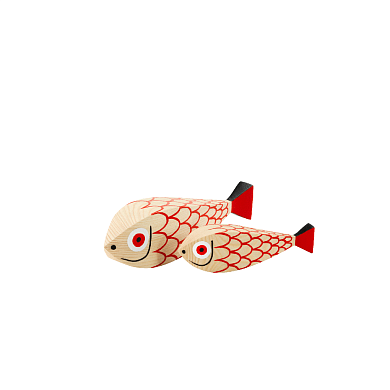 21510401 Wooden Doll Vitra Деревянная фигурка рыба с малышом