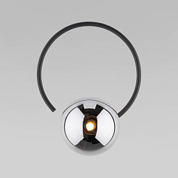 a068408 TK Lighting Anabelle настенный светильник с кольцевой рамкой и центральным стеклянным плафоном