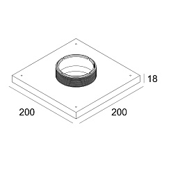 MOUNTING KIT R82 TRIMLESS CSC Delta Light OPTIONS монтажная рамка скрытого монтажа для встроенного светильника
